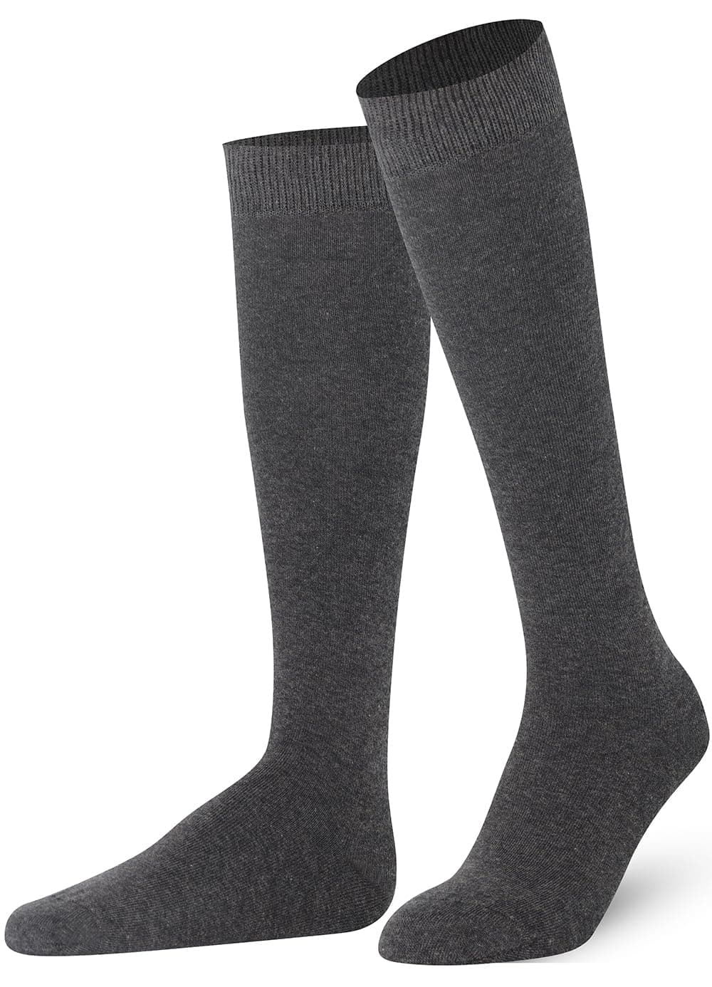 Mysocks Knee High Socks for Women Men Combed Cotton Seamless Toe Tall Long High Socks Anthracite,8-11