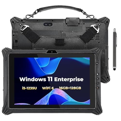 MUNBYN High-End Rugged Windows Tablet IRT10, 10.1" Windows 11 IoT Enterprise, i5-1235U, WiFi 6 Rugged Tablet,16GB+128GB Replaceable SSD,Hot Swappable for Construction Work,2Y Protection