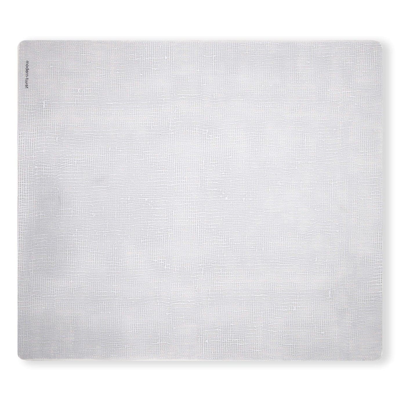 moderntwist 14 x 16 Silicone Placemat BPA PVCFree Table Mat Dishwasher Safe Linen Print in Silver Pack of 1