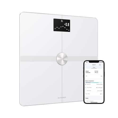 Withings Body+ Wi-Fi bathroom scale for Body Weight - Digital Scale and Smart Monitor Incl. Body Composition Scales with Body Fat and Weight loss management, White