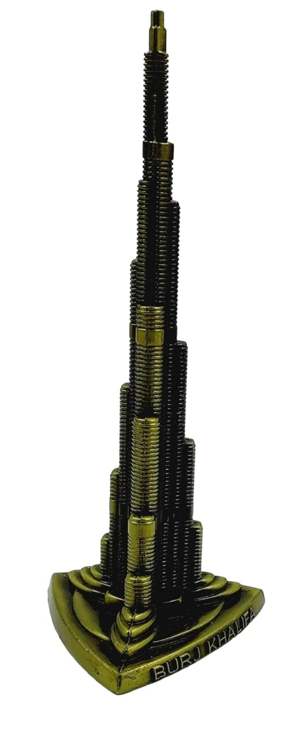 ART FLAUNTS Burj Khalifa Showpiece Metal Decorative Souvenir Sculpture for Home Decor Tabletop Offices