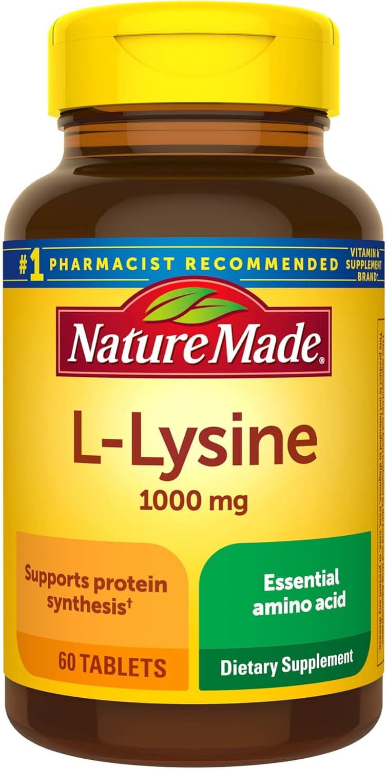 Nature Made LLysine 1000 mg Dietary Supplement 60 Tablets 60 Day Supply