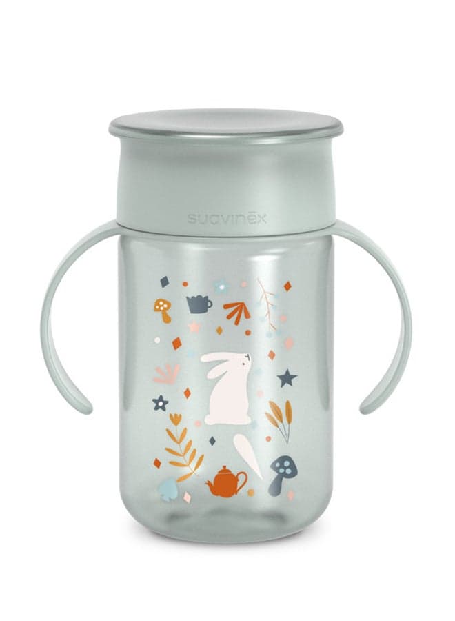Baby Training Cup For Babies 12M+ Leak Proof 360° Perfect Spill-Proof For Drinking From Any Side Of The Rim Without Getting Wet 340Ml Blue