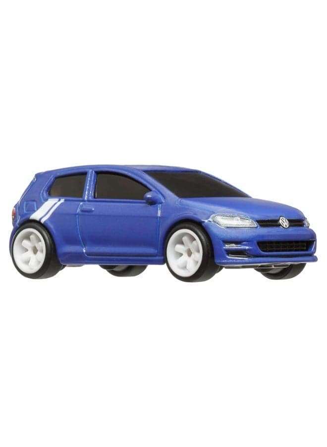 Hot Wheels Premium Car Culture Volkswagen Golf Mk7 Die-Cast Toy Car, 1:64 Scale with Real Rubber Tyres