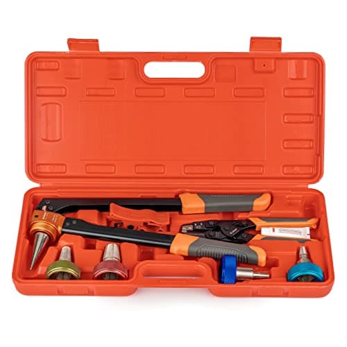 iCrimp Manual Expanding Tool Kit with Auto-Rotation Expansion Heads for 3/8,1/2,3/4&1 inch ProPEX,Wirsbo F1960 standard fittings