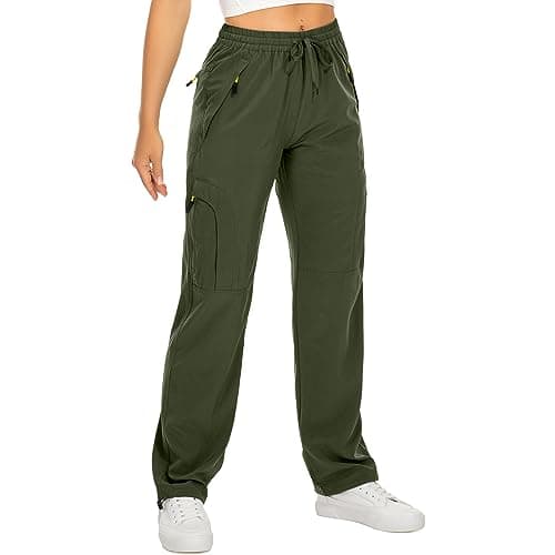 Toomett Womens Hiking Cargo Pants Quick Dry UPF50 Outdoor Pants for Women Fishing Safari Travel Stretchy Pants with Pockets6608ArmyXS