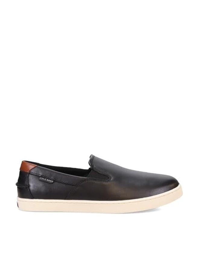 Cole Haan Men's Nantucket Deck Slip On, Black/Ivory, 9.5-M US