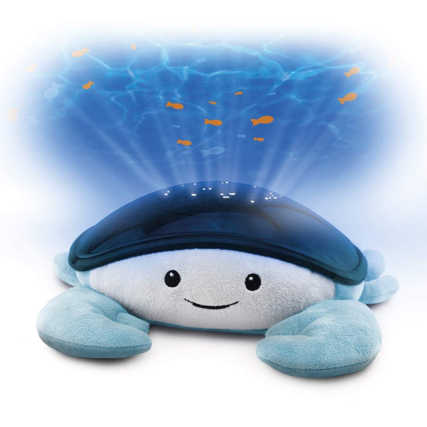Zazu Cody The Crab Nightlight LED Projector Ocean Theme with Moving Fishes Waves Soothing Melodies BatteryOperated Portable Baby Soother 3 Steps Sleep Program 5 Sounds Cry Sensor
