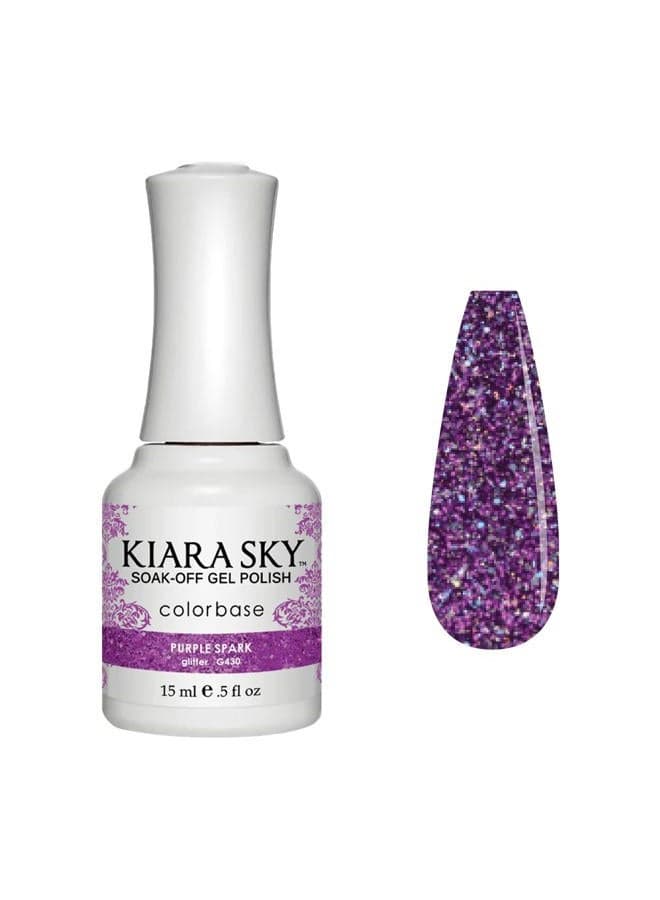 Soak Off Gel Nail Polish 0.5 fl oz, PURPLE SPARK (G430)