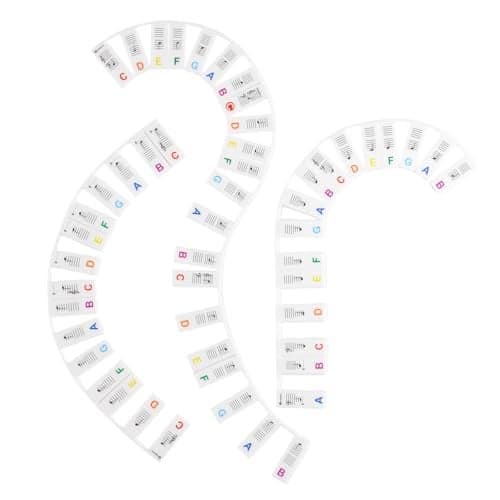 TIPTAP Removable Piano Key Stickers for 88 Key Full Size, Cuttable Note Labels for 61 Key Size, Reusable Silicone Keyboard Stickers for Beginners, Comes with Storage Box