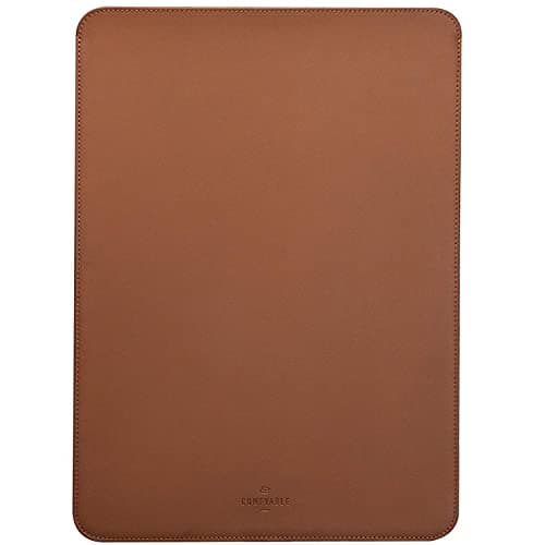 Comfyable Laptop Sleeve 14 Inch Precisely Compatible with MacBook Pro M4 M3 M2 M1 Pro/Max 2024, Faux Leather Cover Case 14 in, Brown