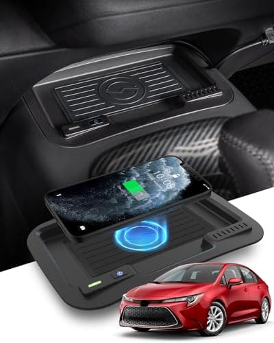 CarQiWireless Wireless Charger for Toyota Corolla 2026 2025 2023 2022 2021 2020 Le Se Hybrid AccessoriesAutomotive Center Control Organizer Wireless Charging Pad for 20202026 Toyota Corolla