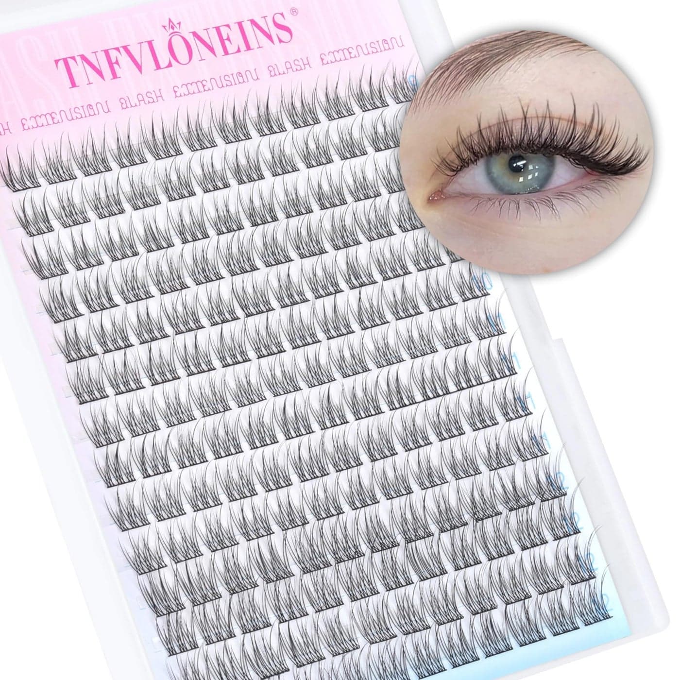 Natural Lash Clusters Wispy Eyelash Extension 168Pcs Cluster Lashes Extensions Natural Individual Lashes 912mm Eyelash Clusters DIY Korean False Eyelashes by TNFVLONEINS