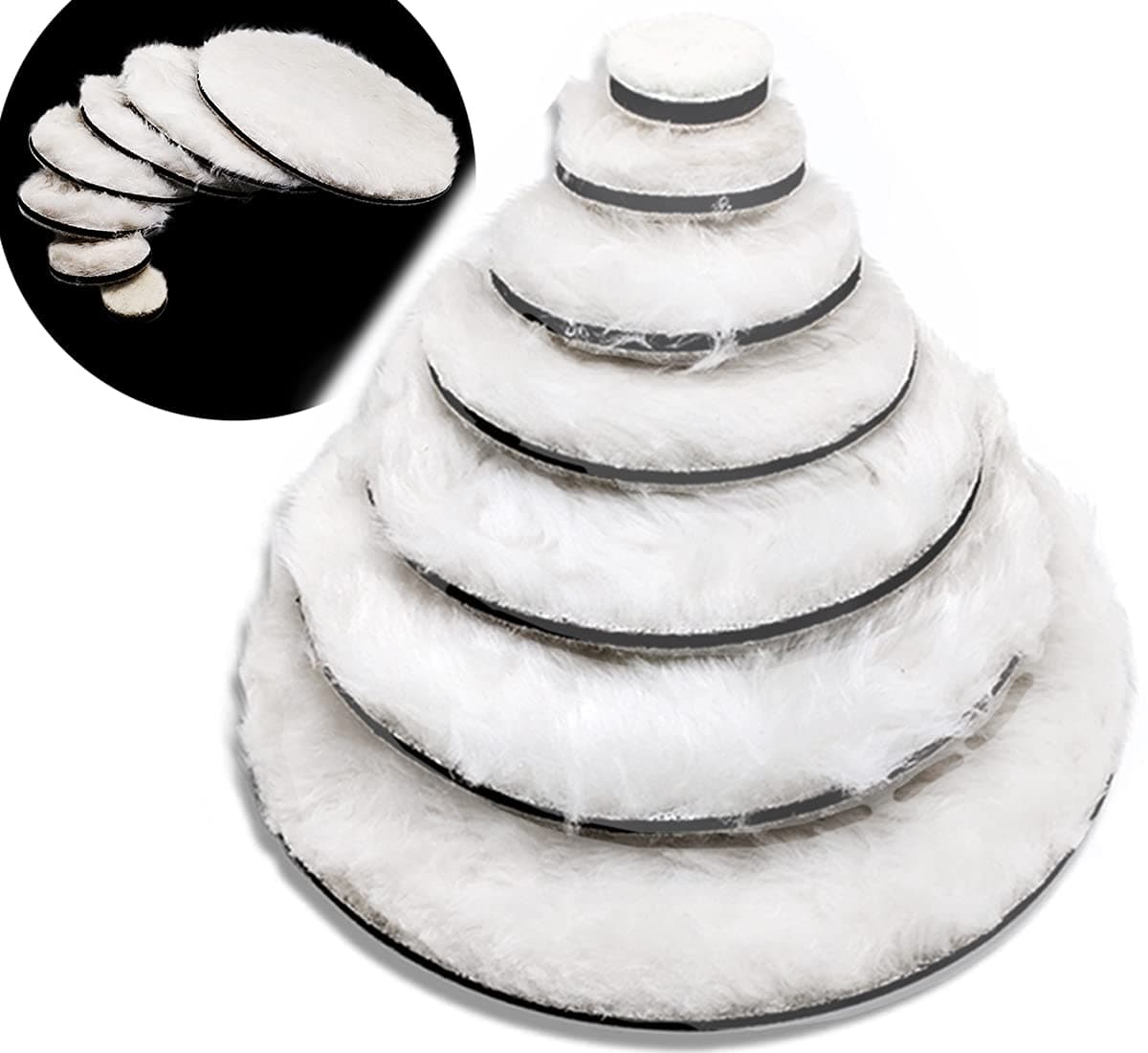 DIY Crafts 1 Pc, 4" inch Fur Felt Pad Only, (Sale Only M10/14) Polishing Pads Sponge Woolen Waxing Buffing Felt Pad Polishing Compound Drill Buffing Sponge (1 Pc, 4" inch Fur Felt Pad Only)