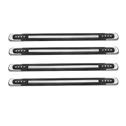 MIZZEO Anti-Collision Bumper Guard Strip, Anti-Scratch Bumper Protector (Black and Chrome, Set of 4) for Mahindra TUV300 (2015-2018)