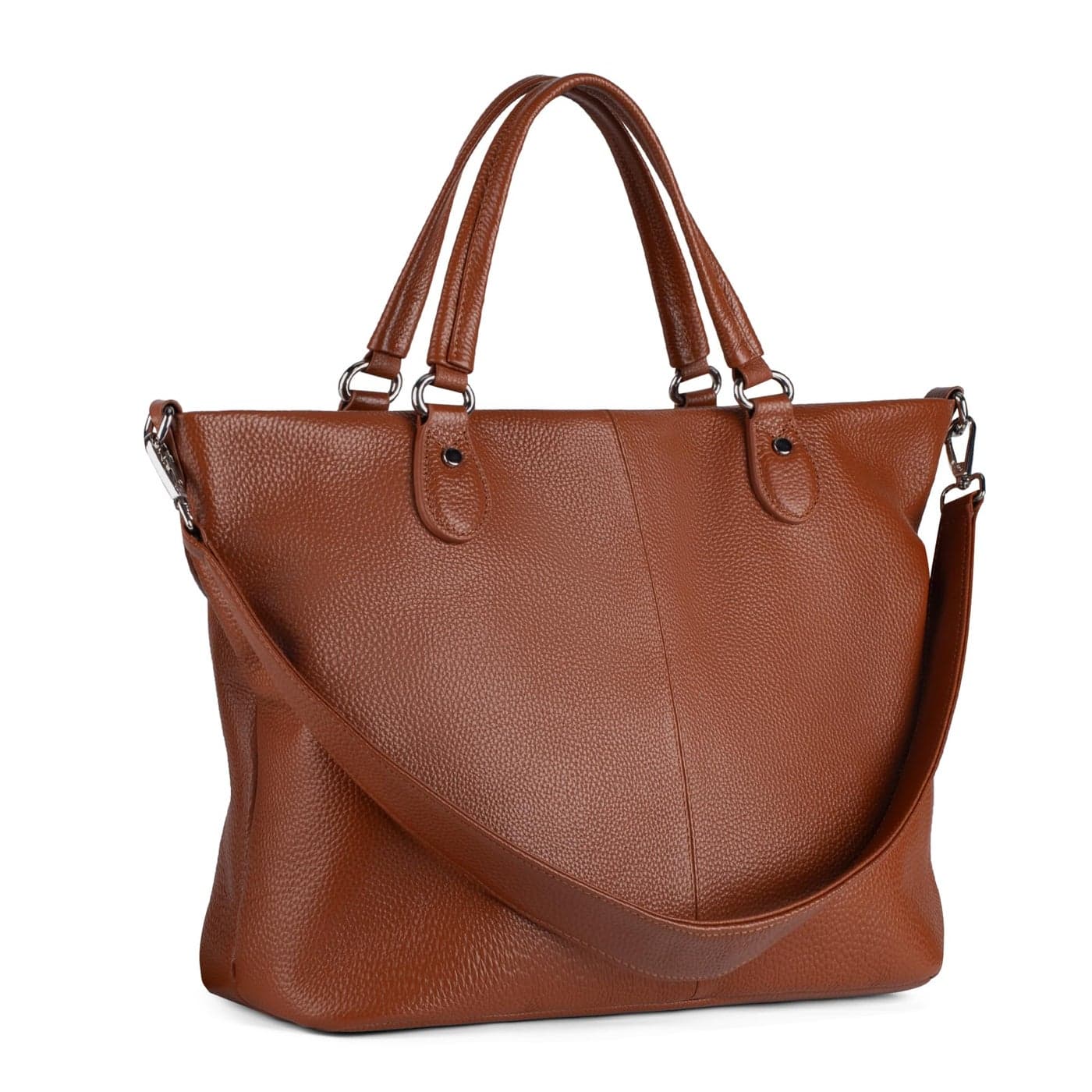 befen Brown Soft Real Leather Tote Bag for Women Womens Leather Work Purses Handbags Crossbody Shoulder Bags with Top Handles Satchel Purse
