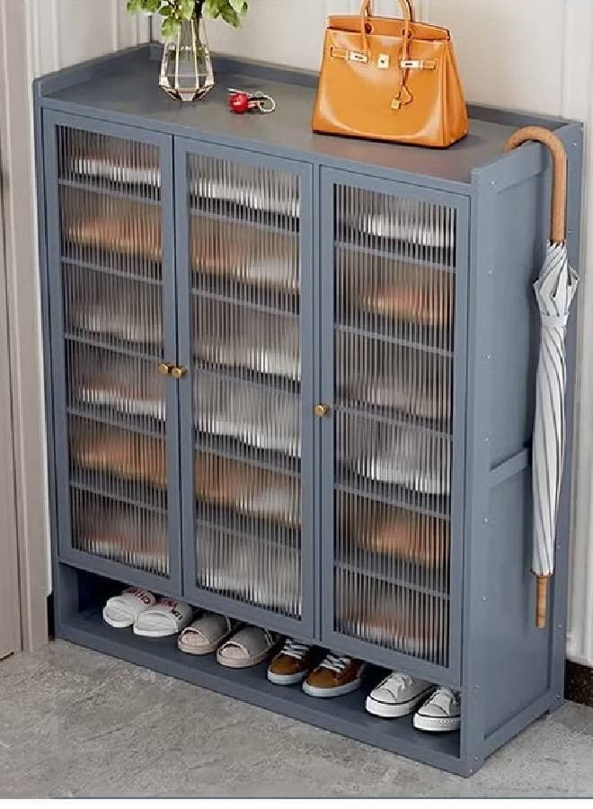 8 Tiers Multifunctional Entryway Shoe Cabinet with 3 Doors