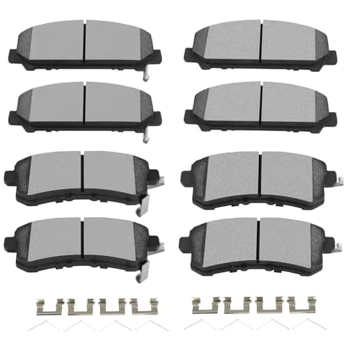 SCITOO D1509 D1510 Ceramic Brake Pads Sets Front & Rear w/Hardware Replacement For INFINITI For QX56 2011-2013,For INFINITI For QX80 2014-2022,For Nissan For Armada 2017-2022