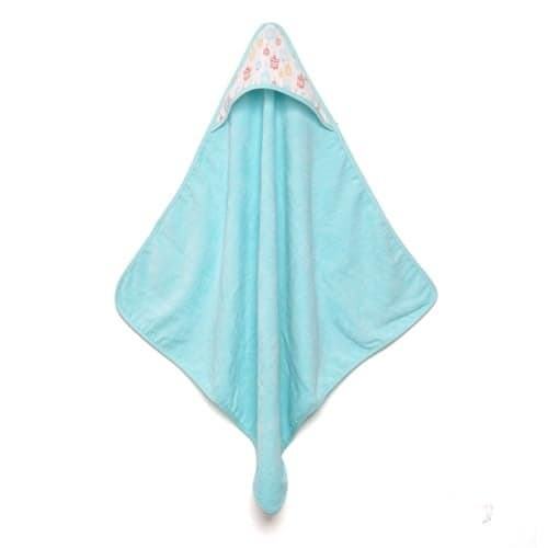 TIDY SLEEP Baby Woven Bath Towel with Muslin Hood and Muslin Face Cloth (Little Finder Lamp)