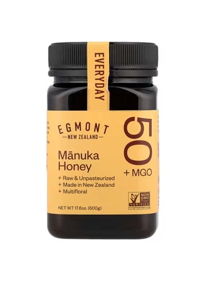 Egmont Honey, Manuka Honey, Raw and Unpasteurized, MGO 50+, 17.6 oz (500 g)