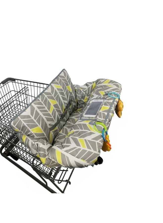 Shopping Cart Cover for Baby boy Girl, Multi-in-1 Cart Covers for Babies, Soft Padded Infant High Chair Cover, Machine Washable, Grocery cart seat Cushion Cover, Multi Color