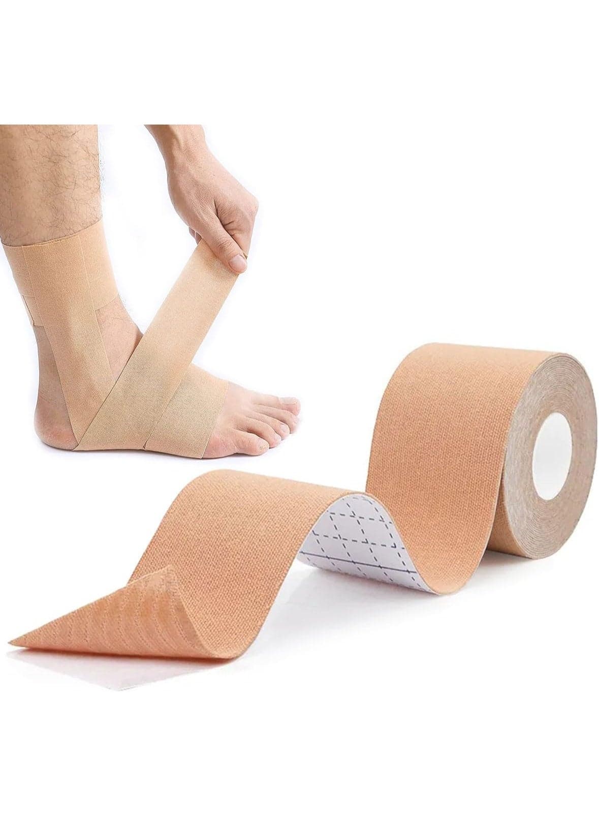 Kinesiology Tape, Sports Tape for Knee Support and Muscle Pain Relief, Uncut Physio Tape Elastic Therapeutic Designed for Athletes Injury Recovery