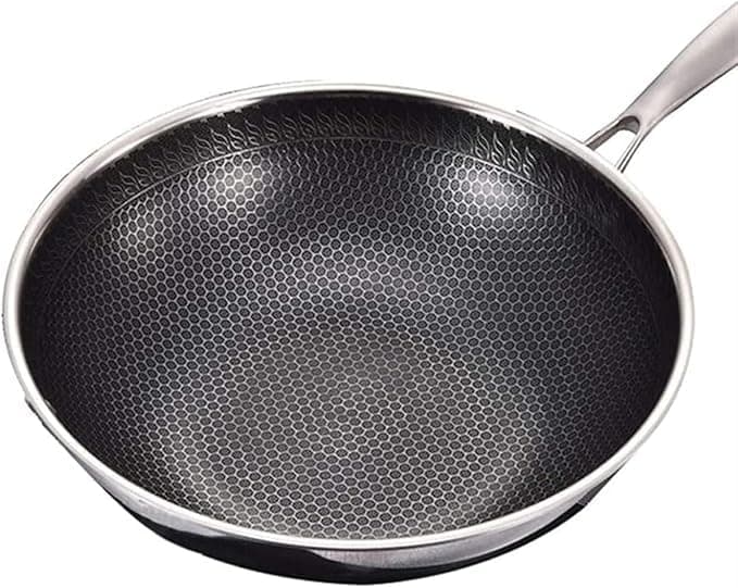 Shrevi Stainless Steel Frying Pan NonStick Pan with Stainless Steel Handle Stay Cool Non Toxic Dishwasher and Oven Safe 255 CM Steel Frying Pan 255Cm
