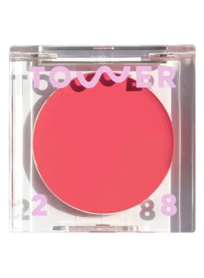 Tower 28 BeachPlease Lip + Cheek Dewy Cream Blush , Happy Hour - sun-kissed coral pink 4.5g – Multi-Use, Buildable Color for a Natural Glow