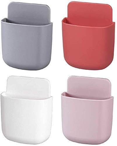 Gijaxe Rectangular Multipurpose Wall Mounted Storage Organizer Case Pack of 4 Pcs Multicolour Standard