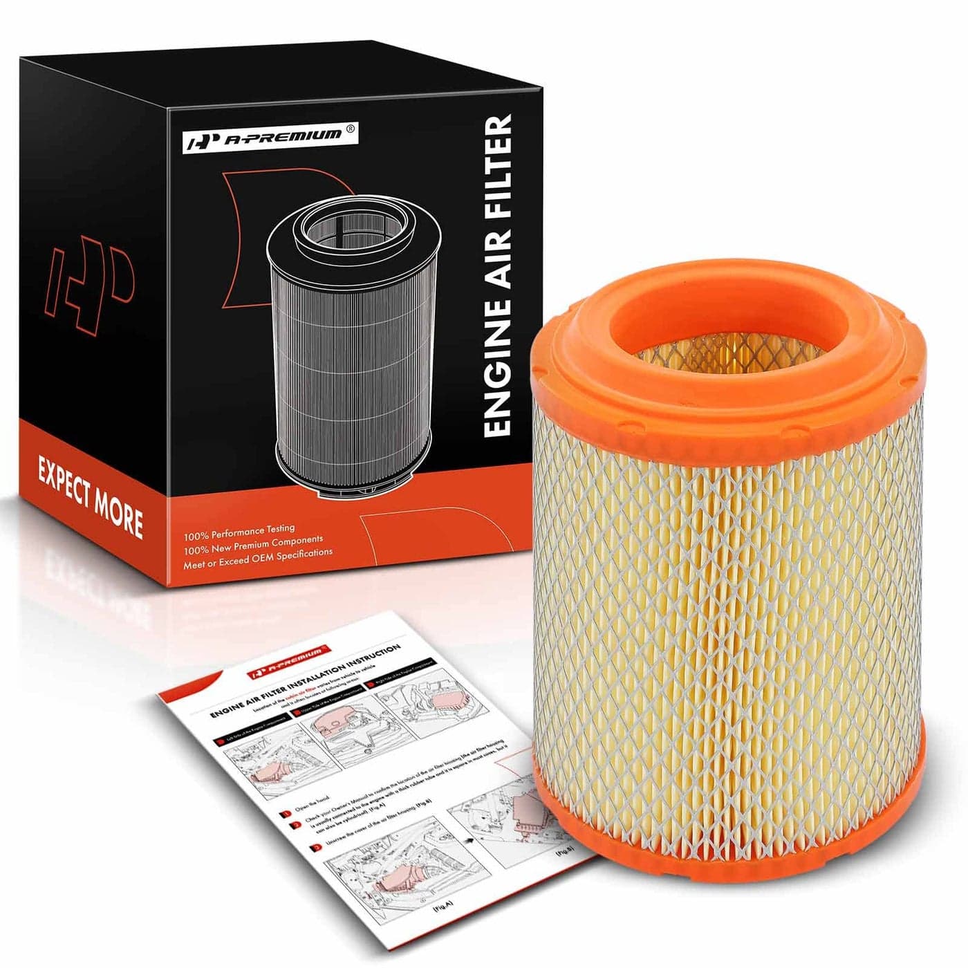 APremium Engine Air Filter Compatible with Dodge Caliber Jeep Compass Patriot 20112017 20L 24L Replace 04593914AB