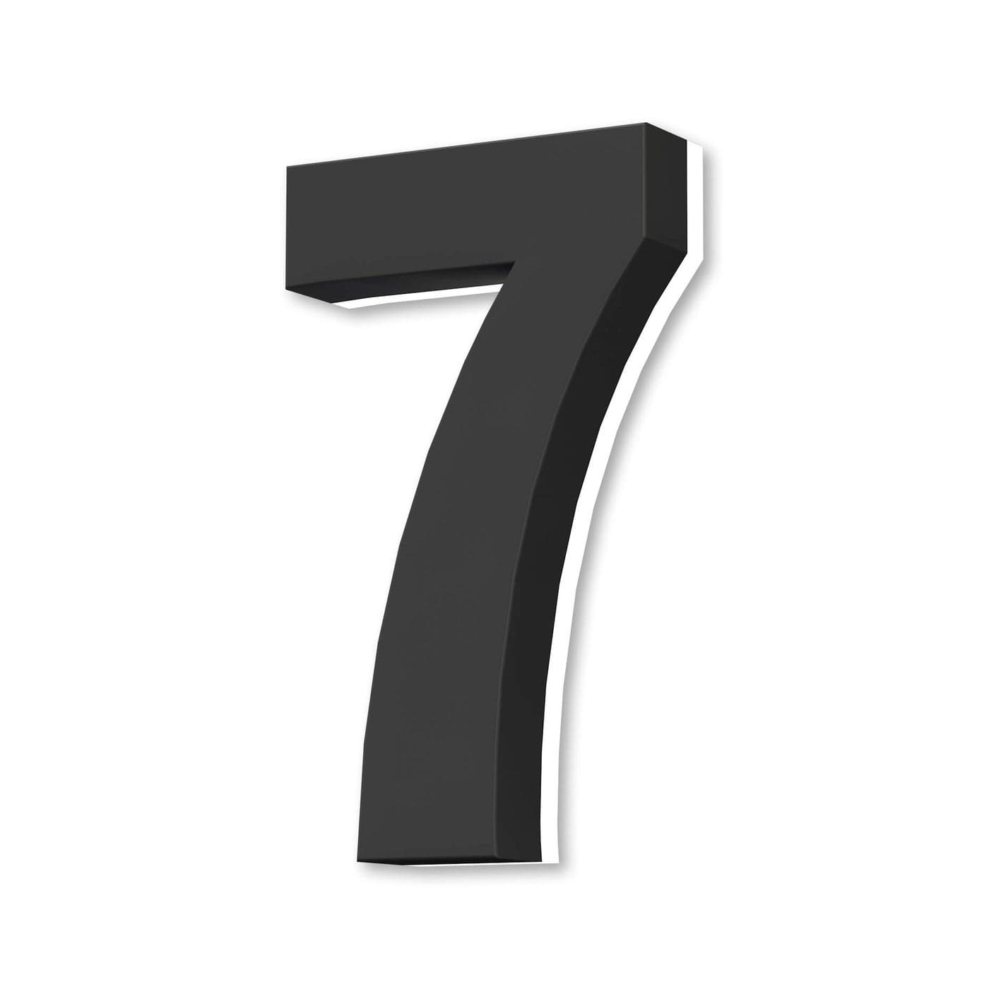 LUXYARD Backlit LED House Numbers 7 Stainless Steel HandPolished for House Address Signs Modern House Numbers 7 InchLowVoltage Waterproof Corrosion Resistant 7 Inch Black 7