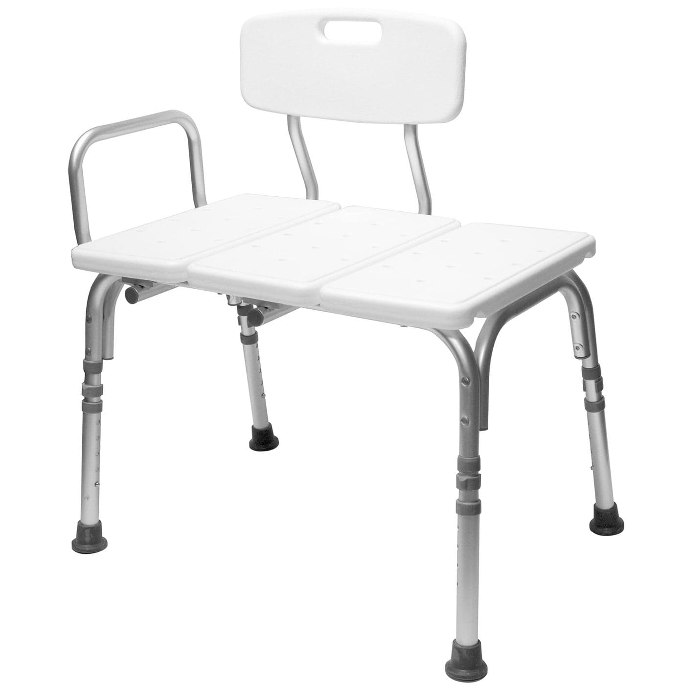Carex Shower Bench and Shower Chair For Elderly and Disabled with Height Adjustable Legs Tub Bench Converts to Right or Left Hand Entry Shower Chair For Bathtub