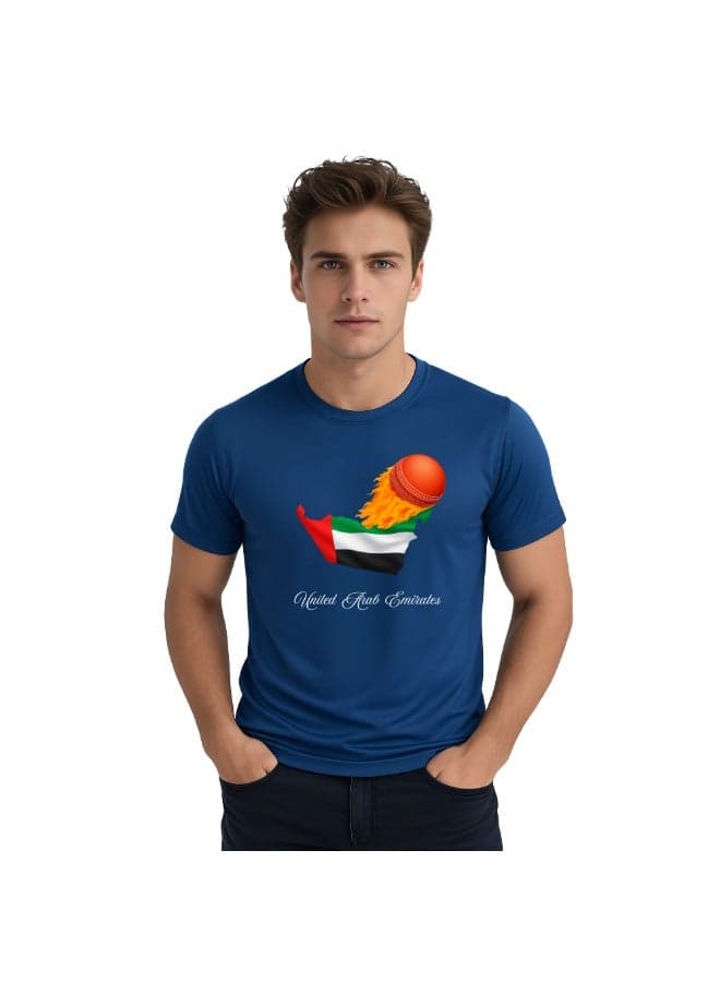 UAE Sports Cricket T-Shirt For Men - Breathable,Lightweight Dry-Fit T-Shirt - Ideal For Cricket Lovers,Workouts,Training,Outdoor Activities And Daily Wear