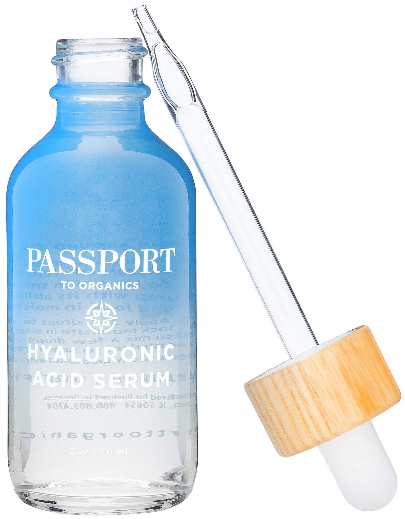 Hyaluronic Acid Serum Organic and Vegan 100 Percent Pure of a 1 Percent Solution 2 Ounce