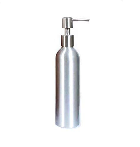 DERMALOGIC Massage Oil Warmer Replacement Refillable Aluminum Bottle with Stainless Steel Pump Professional Spa Massage Lotion Bottle Set