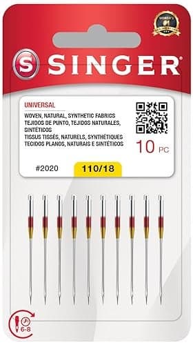 SINGER 10Pack Universal 2020 Sewing Machine Needles Size 11018