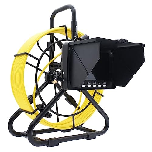 KAOLALI Endoscope Camera with Light Endoscope Sewer Pipeline Inspection Camera 6 LED Light with DVR Function and Snake Cable 5” high Resolution Screen Waterproof for Home Pipe Sewer Plumbing