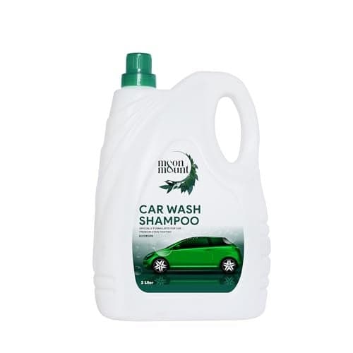 Moon & Mount Car Washing Liquid, Car Wash Shampoo, Safe For Cars, Trucks, Motorcycles, Rvs & More, Wash Liquid For Car And Bike - 5 Liter (Green Apple)