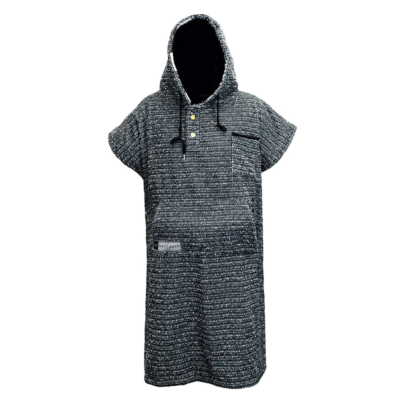 Open Road Goods Surf PonchoAdult Hooded TowelWetsuit Changing Robe Charcoal BlackIndigo Blue Saves a Sea Turtles Life Black