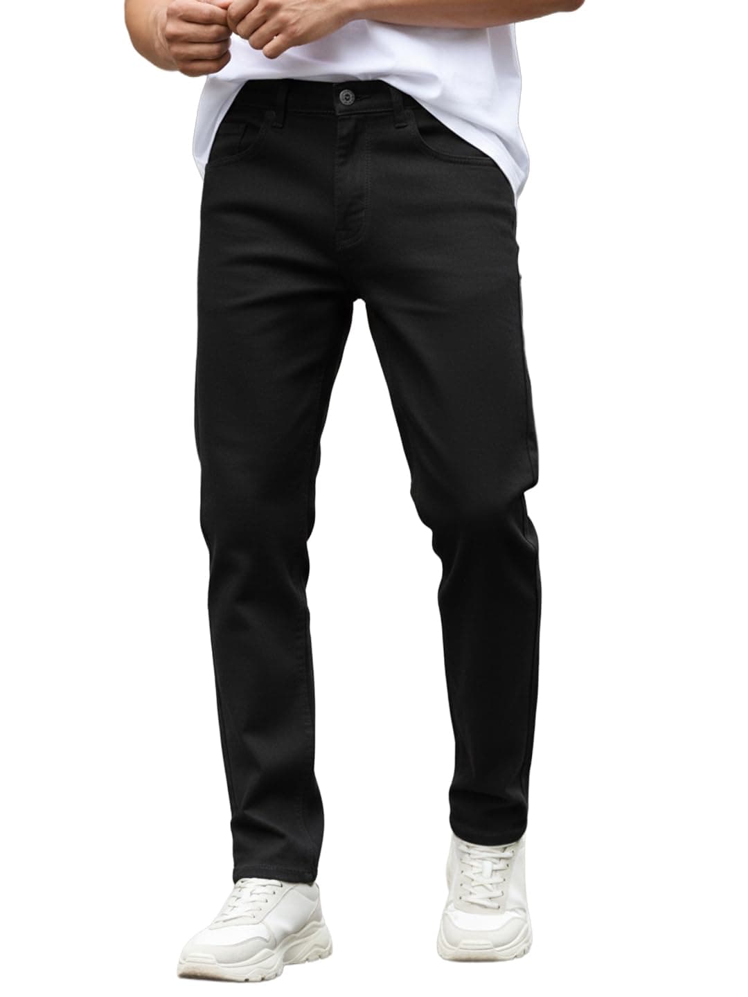 Urbano Fashion Men's Mid Rise Slim Jeans (Mps 40_Black