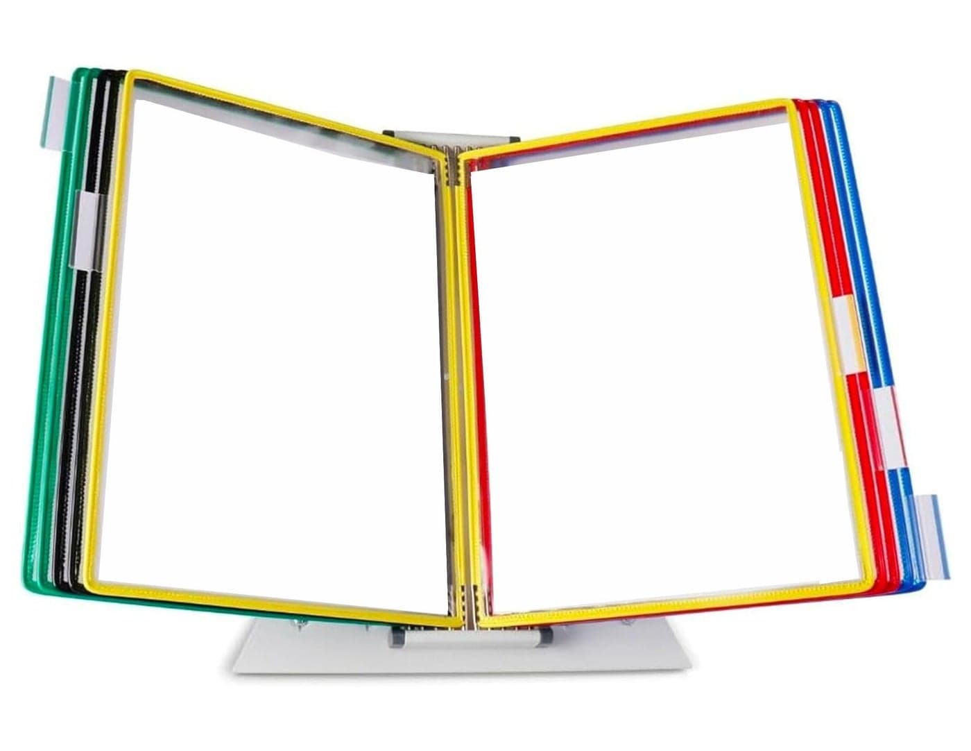 DJOIS by Tarifold Desktop Reference Display System Durable Steel Wire Frames LetterSize 10 DoubleSided Pockets 20 Sheet Capacity Expandable Made in France Assorted Colors