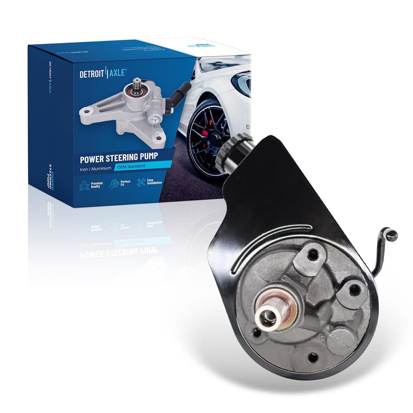 Detroit Axle 66L Power Steering Pump for Chevrolet GMC Silverado Sierra 2500 3500 HD Power Steering Pump with Reservoir Replacement 208757