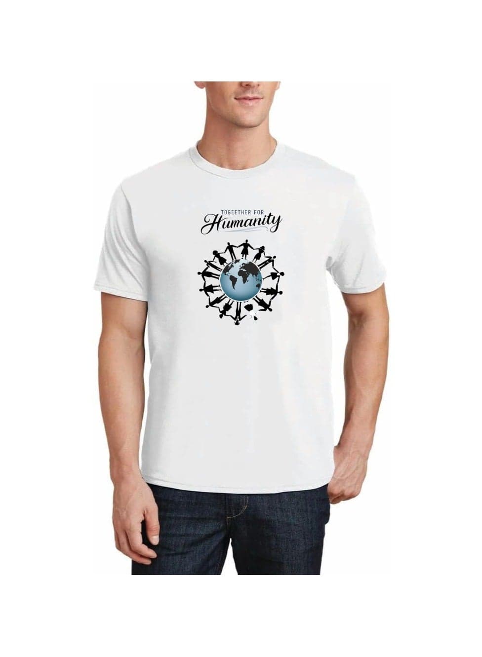 Humanitarian Day Men's T-Shirt–100% Cotton,Round Neck|Soft&Comfortable Fit Ideal For Events,Casual Wear&Daily Wear
