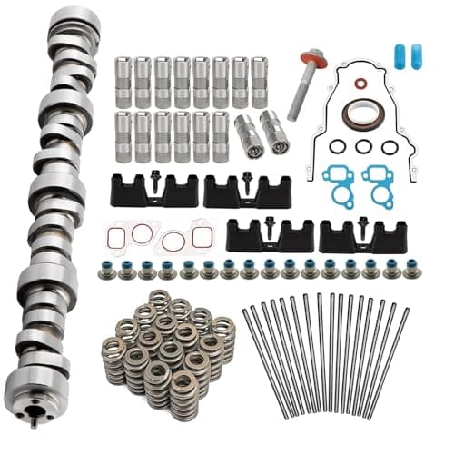 Stage 2 LS Camshafts Kit & Springs Seals Pushrods Compatible with 1999-2013 Chevrolet Silverado Suburban GMC Sierra Yukon Cadillac Escalade LS 4.8L 5.3L 5.7L 6.0L 6.2L