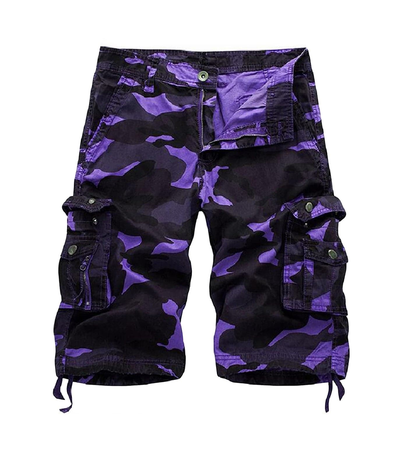 AOYOG Men's Camo Cargo Shorts Relaxed Fit Multi-Pocket Outdoor Camouflage Cargo Shorts Cotton