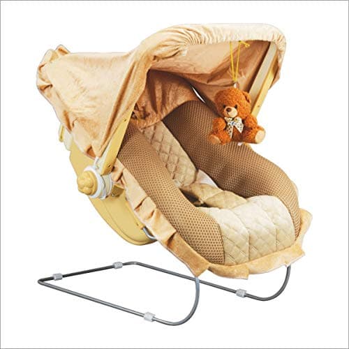 GRAZIA STEELART 12-in-1 Carry Bouncer Cot for Baby (Brown)-Made in India