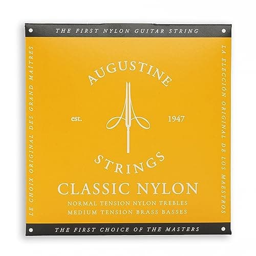Augustine Strings Classic Gold - Medium Tension Classical Guitar Strings - The Original Nylon String - 1 Set