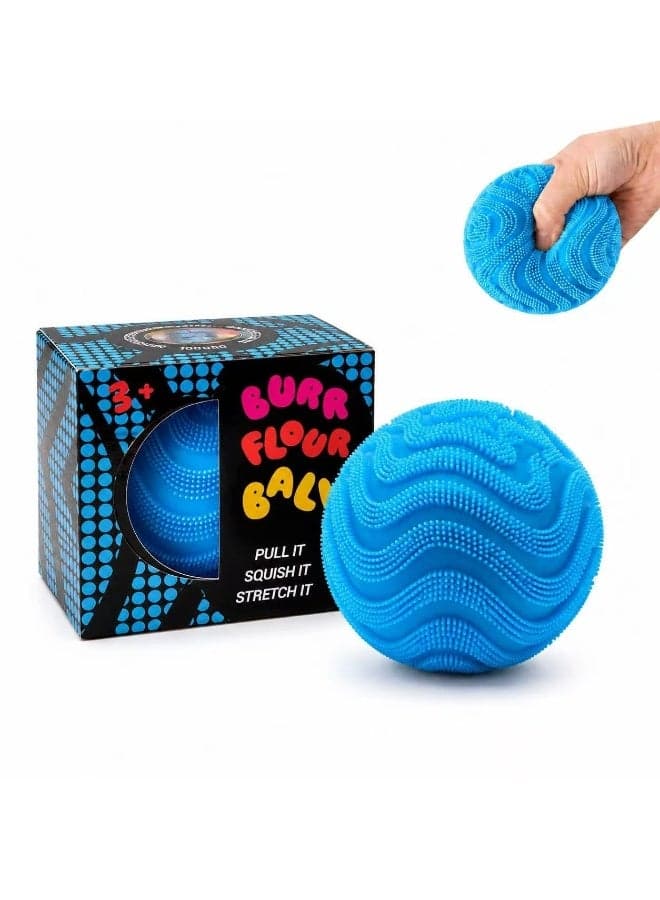 Fuzz Ball Squishy Stress Ball,Soft Fidget Squishy Fuzz Squeeze Ball for Adults,Anxiety Stress Relief Toys,Party Favors Gift for Adults (Blue Ball)