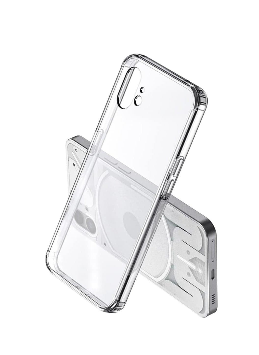 Nothing Phone 1 Case Clear Crystal Shockproof Thin Hybrid Durable Hard PC Back Shell Protective Soft TPU Silicone Bumper Slim Anti Yellow Cover for Nothing Phone (1), HD Clear