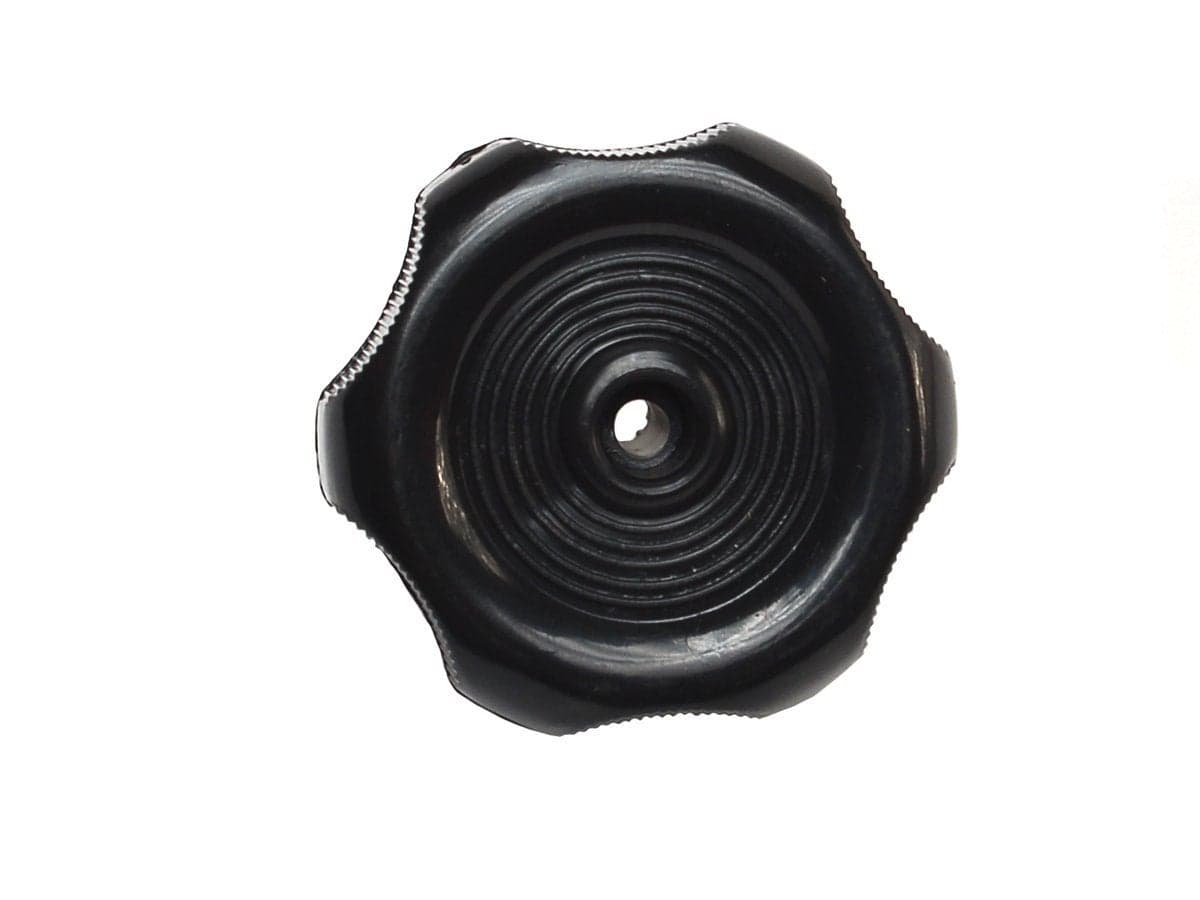 RV Designer H711, Plastic Window Knob, 2-1/4 inch Diameter, 1/2 inch Shaft, Black, Interior Hardware